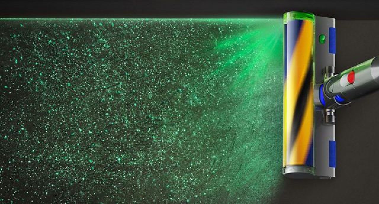 Dyson V12 green laser